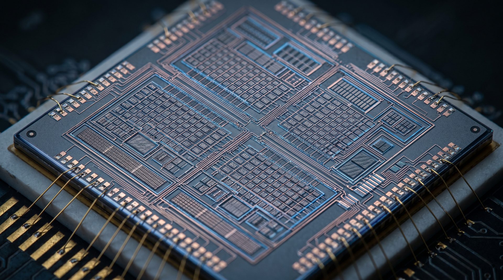 FPGA die macro with copper traces